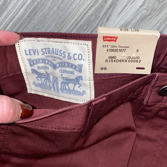 NWT Levi’s 511™ SLIM FIT PERFORMANCE TROUSER PANTS - Picture 5 of 6